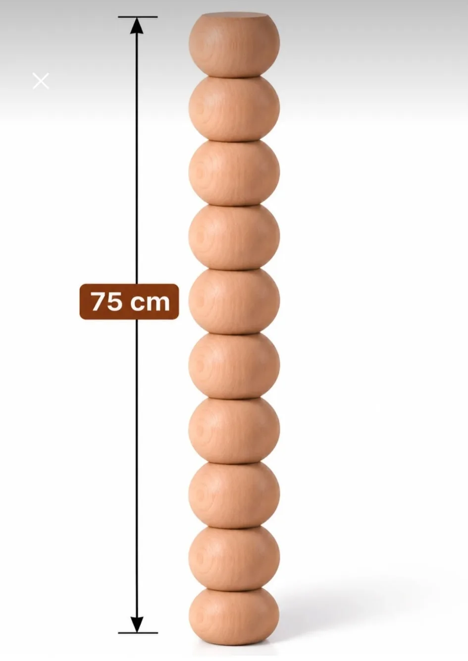 Doğal Ahşap Boncuk Masa Ayağı 75 cm